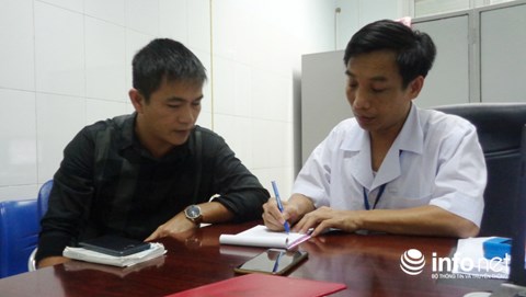 Bác sĩ Đoàn Phong Lê - Phó Trưởng khoa Ngoại tiêu hóa, BVHNĐK Nghệ An trao đổi với PV Báo điện tử Infonet.
